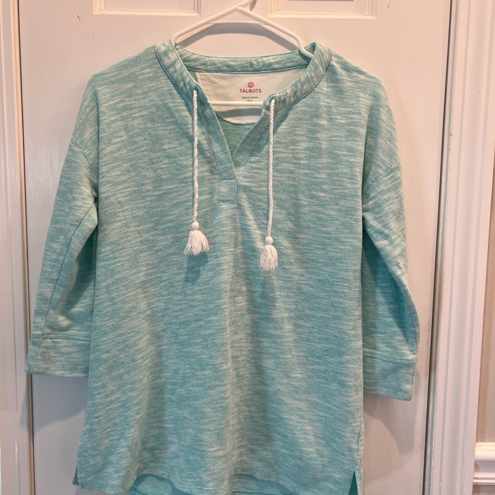Talbots Kids Seafoam Heather Pullover Hoodie